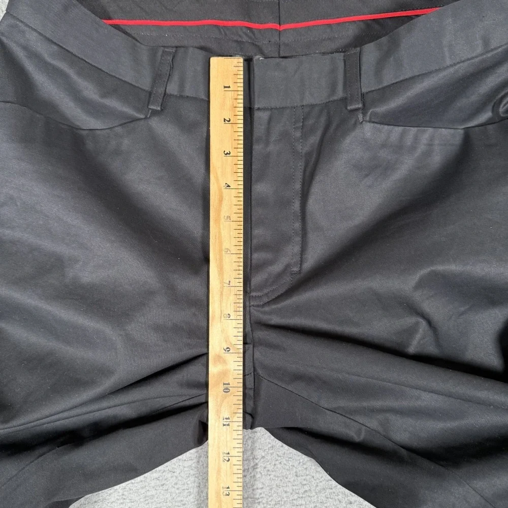 RLX Ralph Lauren Pants Mens 32x31 Black Ankle Zip‎ Golf Chino Straight Fit Logo